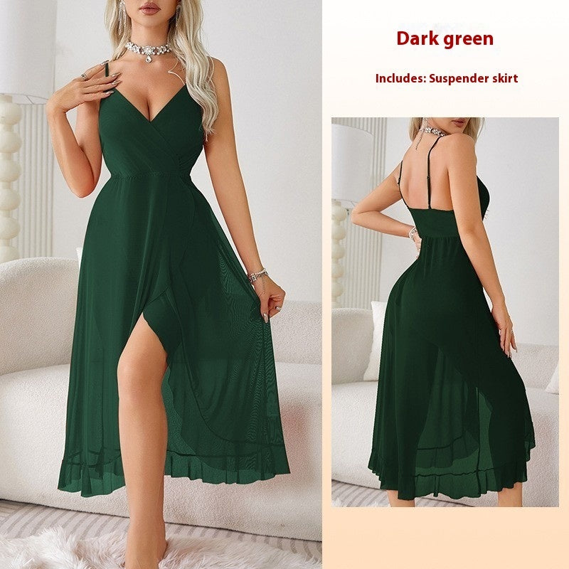 Sexy V-neck Backless Sleeveless Sling Dress