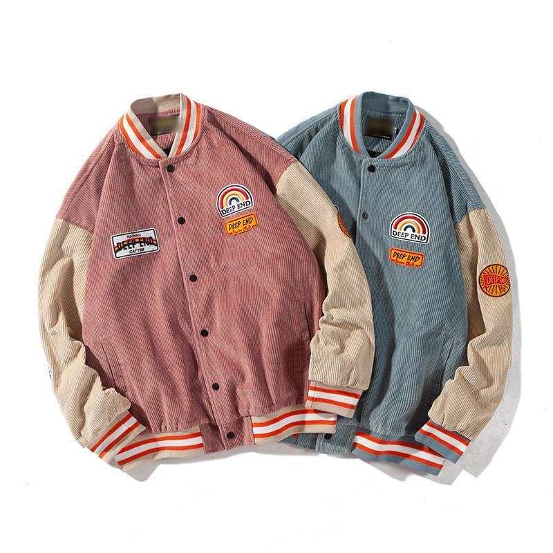 Corduroy baseball jacket