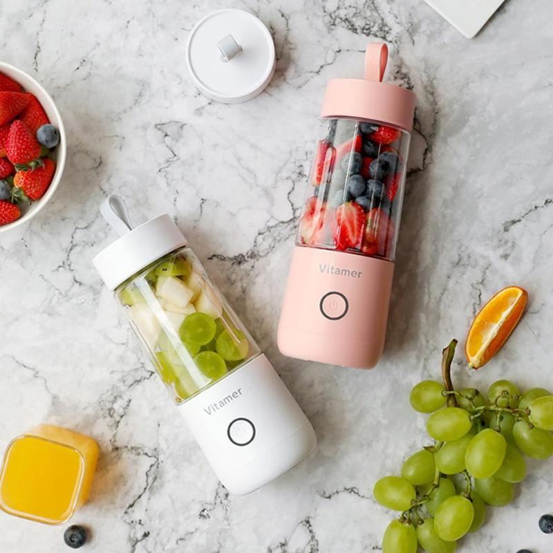350ml Portable Blender Juicer Electric USB Rechargeable Mixer Smoothie Slushy Cup