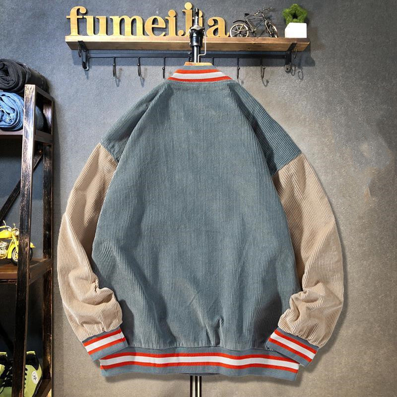 Corduroy baseball jacket