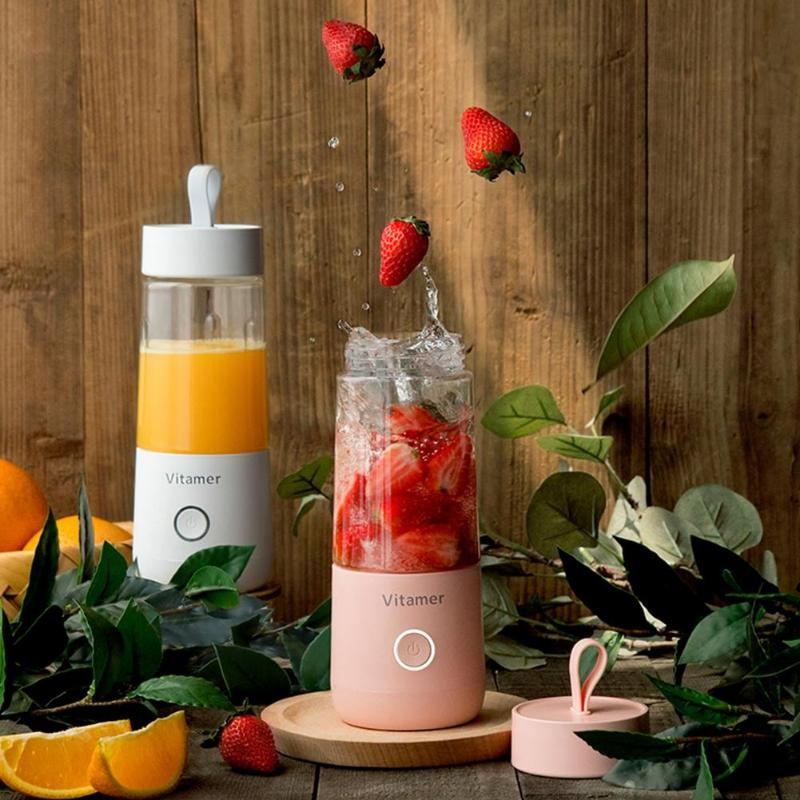 350ml Portable Blender Juicer Electric USB Rechargeable Mixer Smoothie Slushy Cup