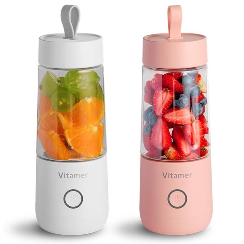 350ml Portable Blender Juicer Electric USB Rechargeable Mixer Smoothie Slushy Cup