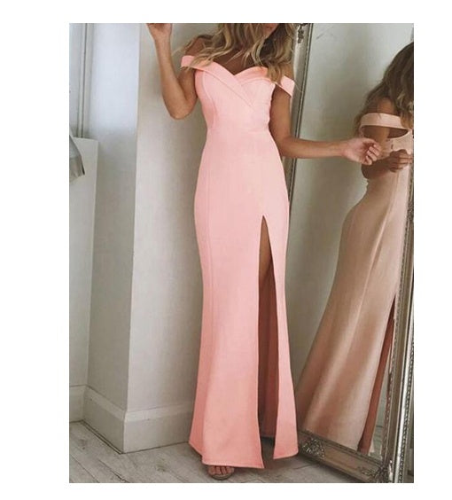 2021EBAY Fall Explosion Simple Strapless Split Dress and Long Skirt Promotion