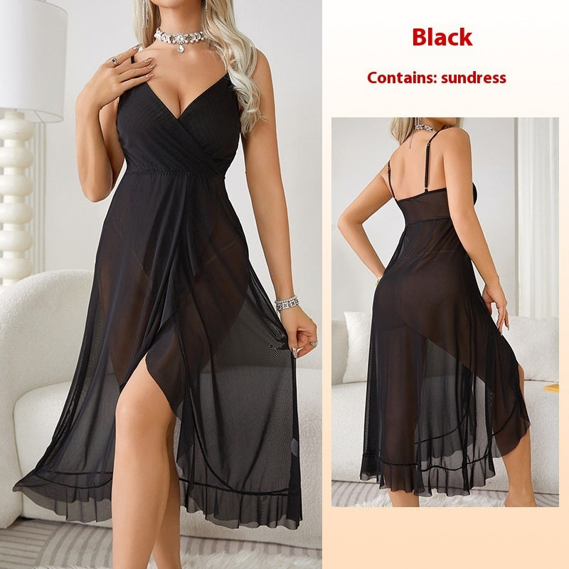 Sexy V-neck Backless Sleeveless Sling Dress