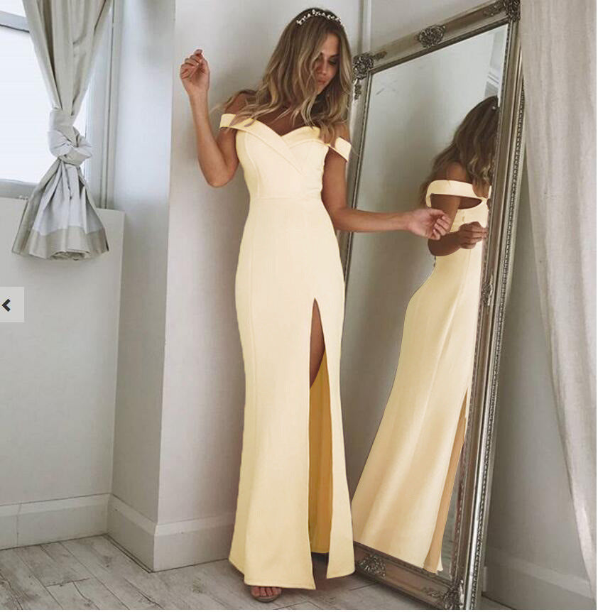 2021EBAY Fall Explosion Simple Strapless Split Dress and Long Skirt Promotion